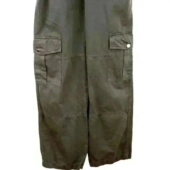 OVERLOVER Mulholland Utility Jumpsuit in Dark Gray Cotton Linen Size Medium - Picture 8 of 9